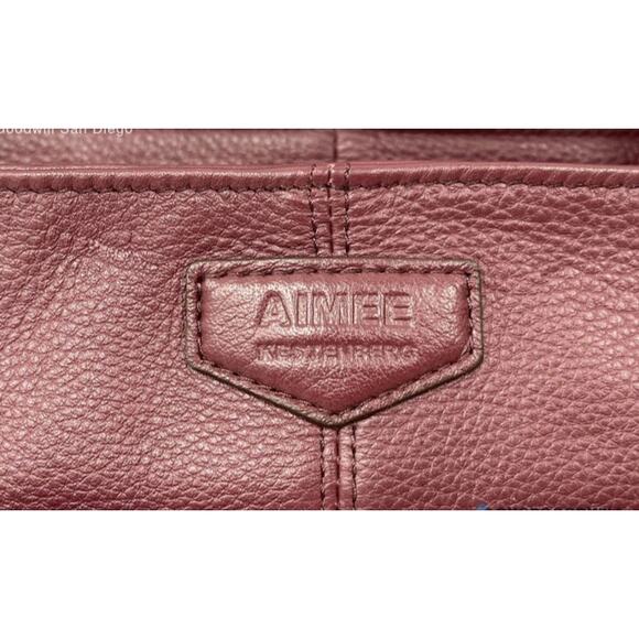 AIMEE KESTENBERG BURGANDY TRIBECCA LEATHER CROSSBODY SHOULDER BAG - Picture 4 of 14